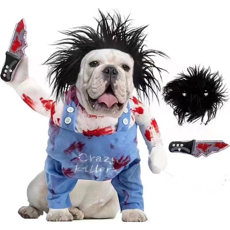 DANWEILE - Disfraz para Perro - Muñeco asesino - XS