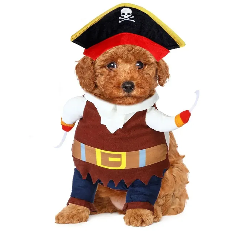 DANWEILE - Disfraz para Perro Halloween - Pirata - XS