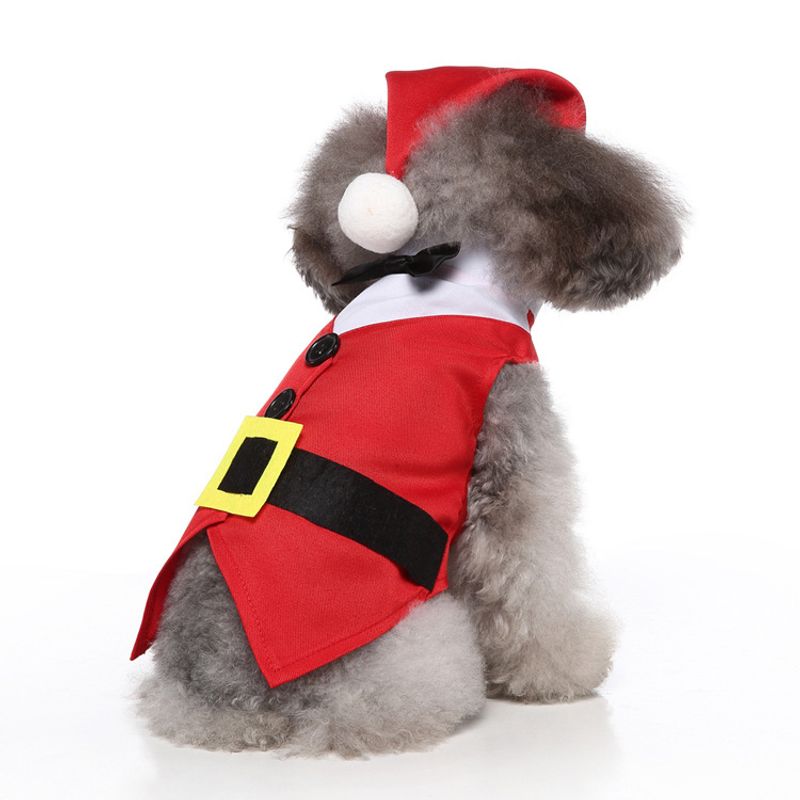 DANWEILE - Disfraz para Perro Navidad - Chaleco Navideño Rojo S