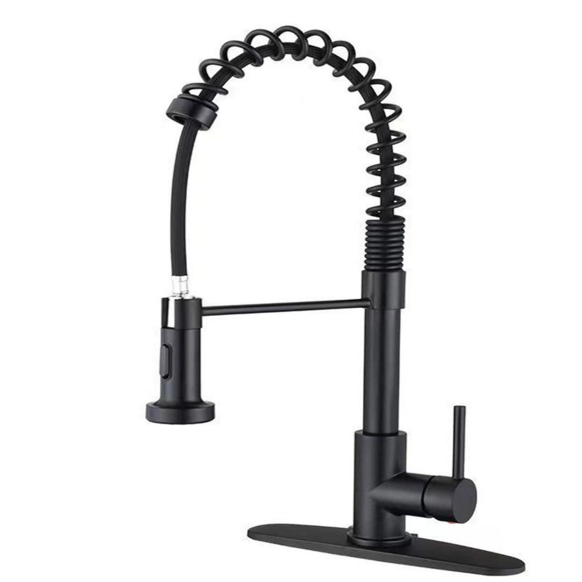 WELDMON - Acero inoxidable Grifo de cocina 360° Giro Palanca Negro