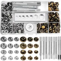 KUANGYE - 250p Herramienta Botón Metal Broche Remache Presión Snap Kam