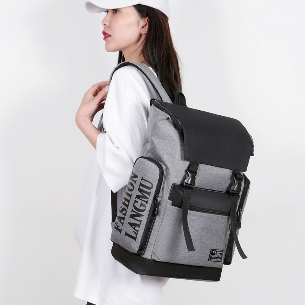 ATURE - Bolso Bandolera Doble De Gran Capacidad Mochila Deportivo