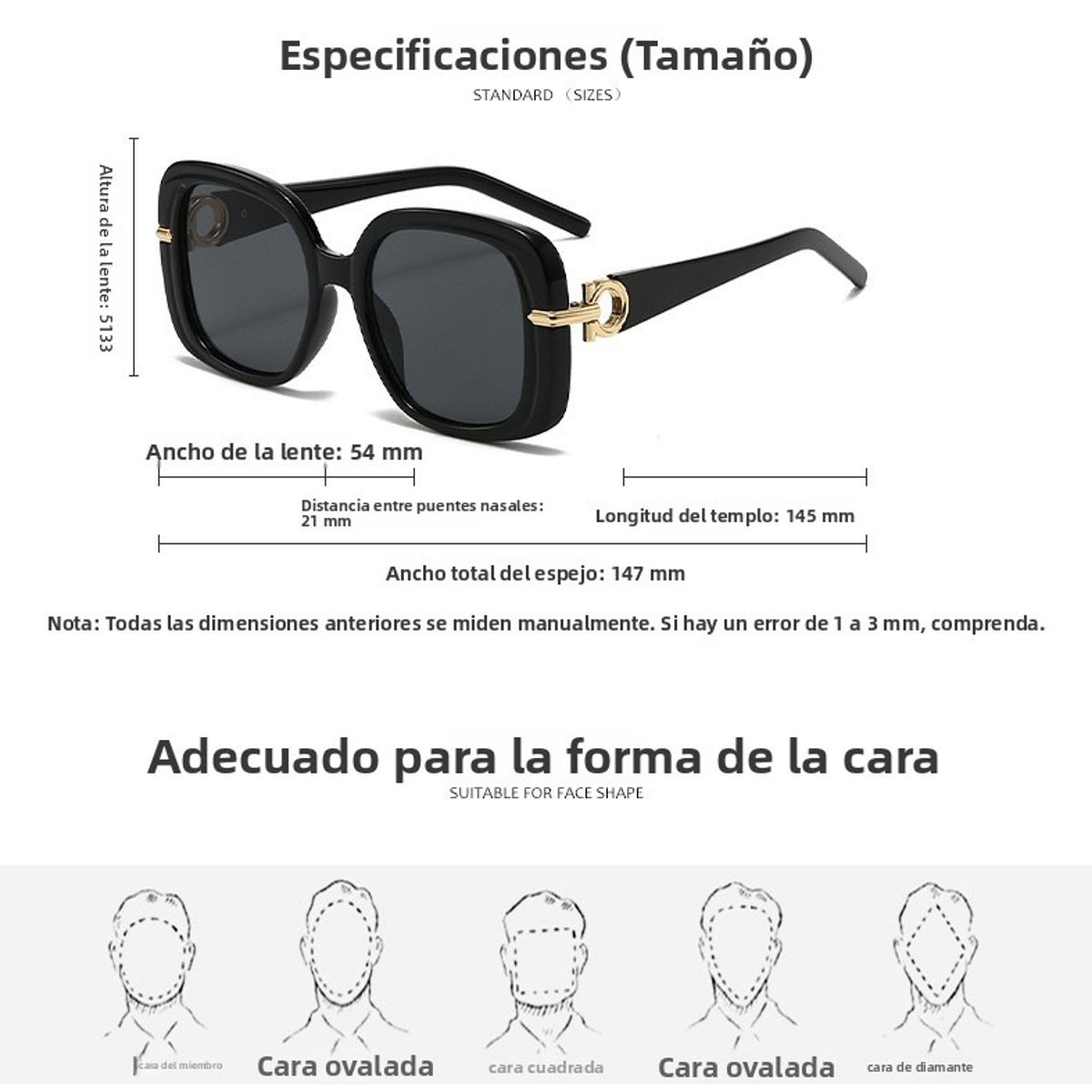 TIOZONEY - Lentes de Sol Mujer
