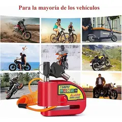 WELDMON - Candado Cadena Para Motos Bicicleta con alarma protegen