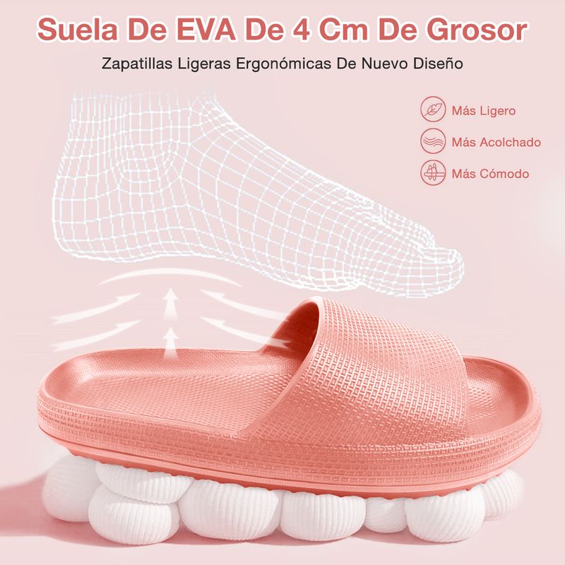 SUPERCENTER - Sandalias Y Chalas De Antideslizante Eva Para Hombre Y Mujer Rosa