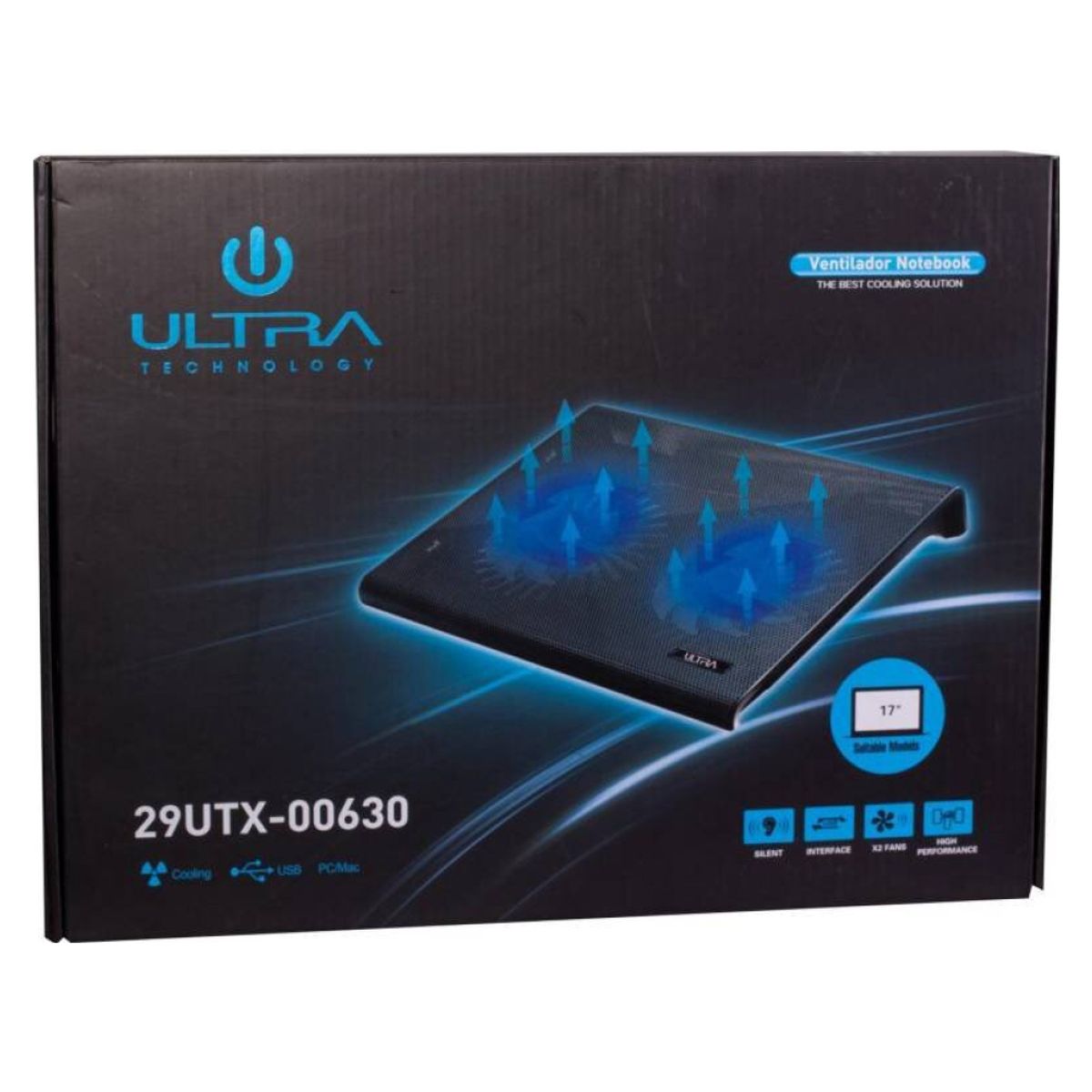 ULTRA - Base Ventilador Para Notebook Hasta 17 Pulg. Ultra