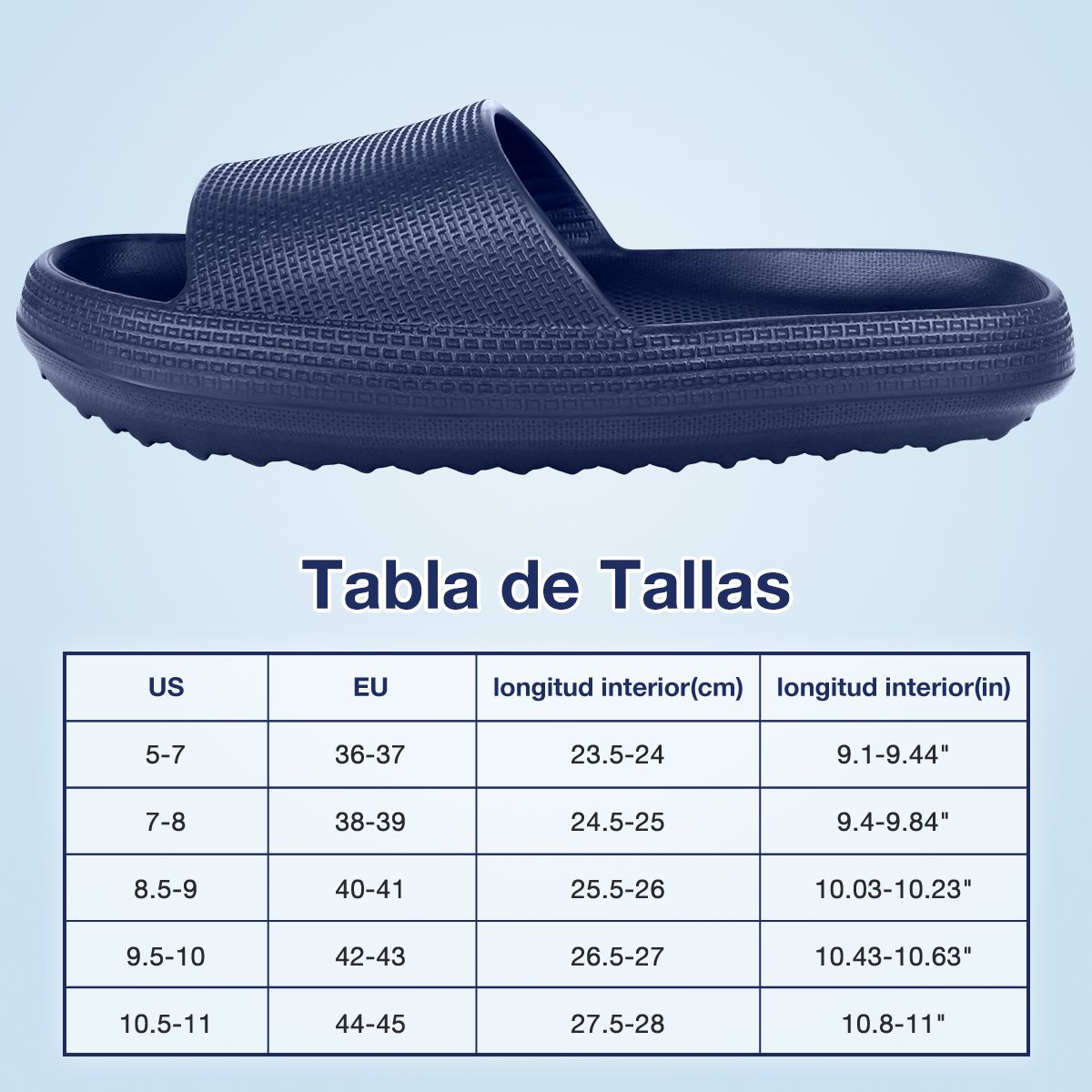 SUPERCENTER - Sandalias Y Chalas De Antideslizante Eva Para Hombre Y Mujer Azul
