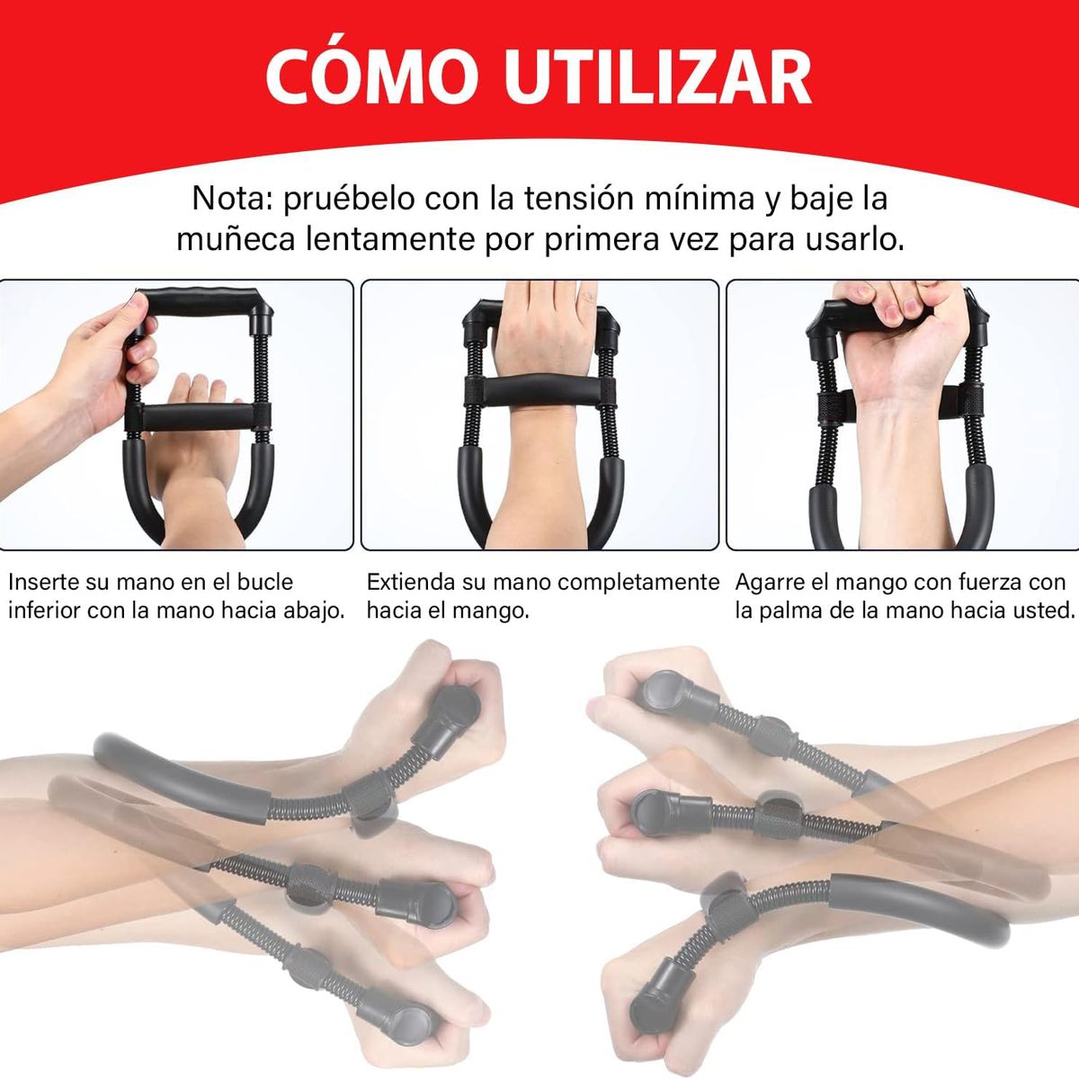 WELDMON - Fortalecedor de muñeca para ejercitar el antebrazo