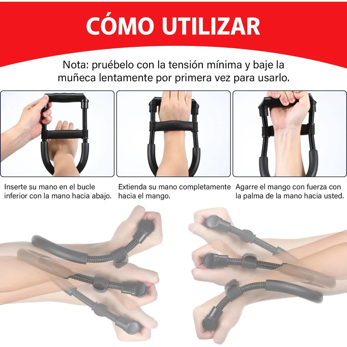 WELDMON - Fortalecedor de muñeca para ejercitar el antebrazo