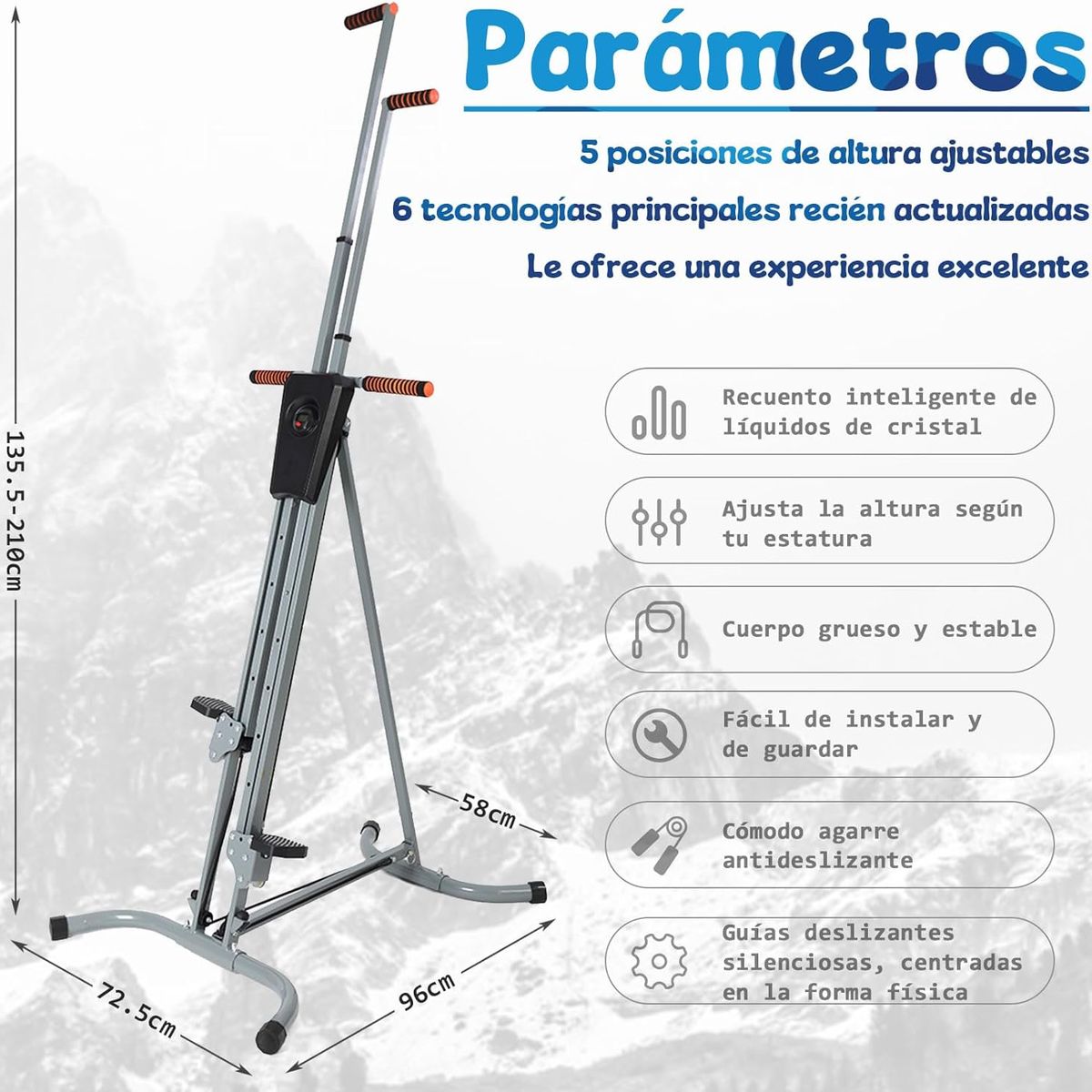 WELDMON - Escalador Vertical Doméstico Ajustable y Plegable