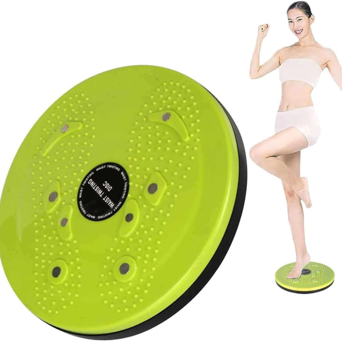 WELDMON - Disco Giratorio para Ejercicio de Cintura - Verde