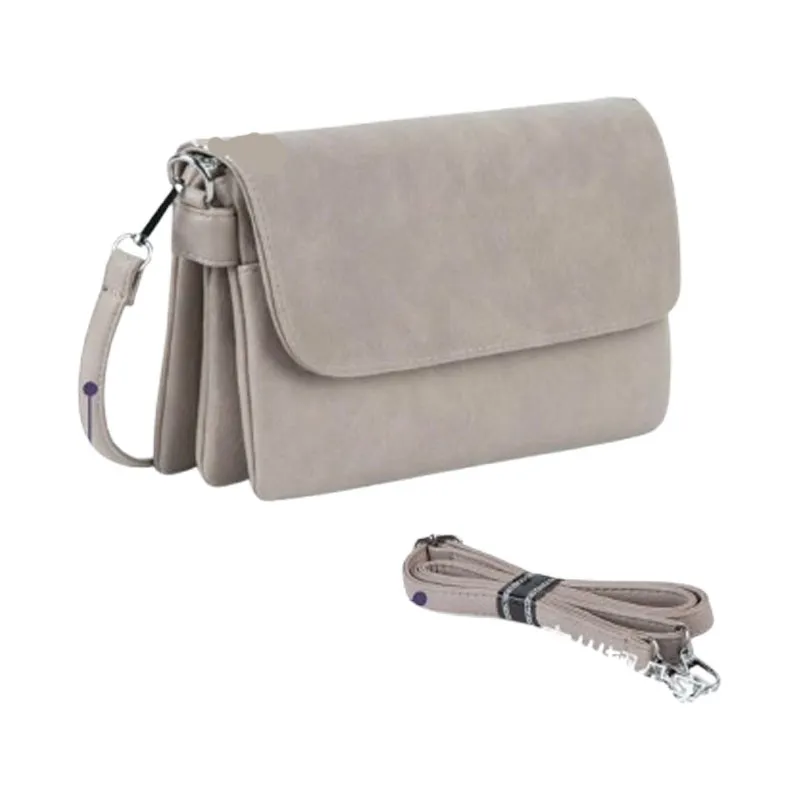 DANWEILE - Bolso de hombro para mujer pequeño bolso de mano de cuero - Gris