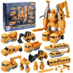 LUKOVEE - Juguete De Cars Ingeniería Carritos Magnético Niños Regalos