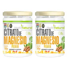 HEALTHNATURAL - Pack 2 Citrato de Magnesio en Polvo 160g Health Natural