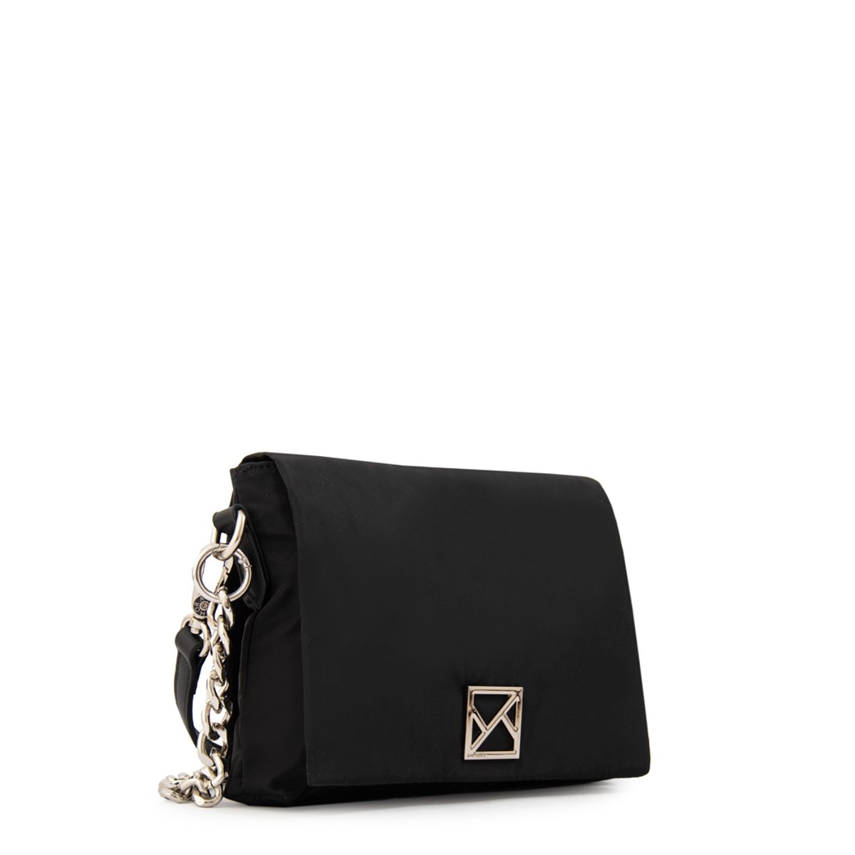 AMPHORA - Cartera Bandolera con tapa gilly pequeña negro especial