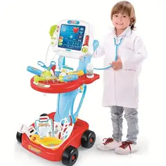 GENERICO - Carrito Juguete Médico Kit Para Pequeños Doctores 17 Piezas