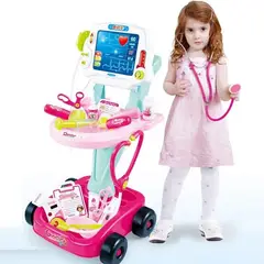 GENERICO - Carrito Juguete Médico Kit Para Pequeños Doctores 17 Piezas