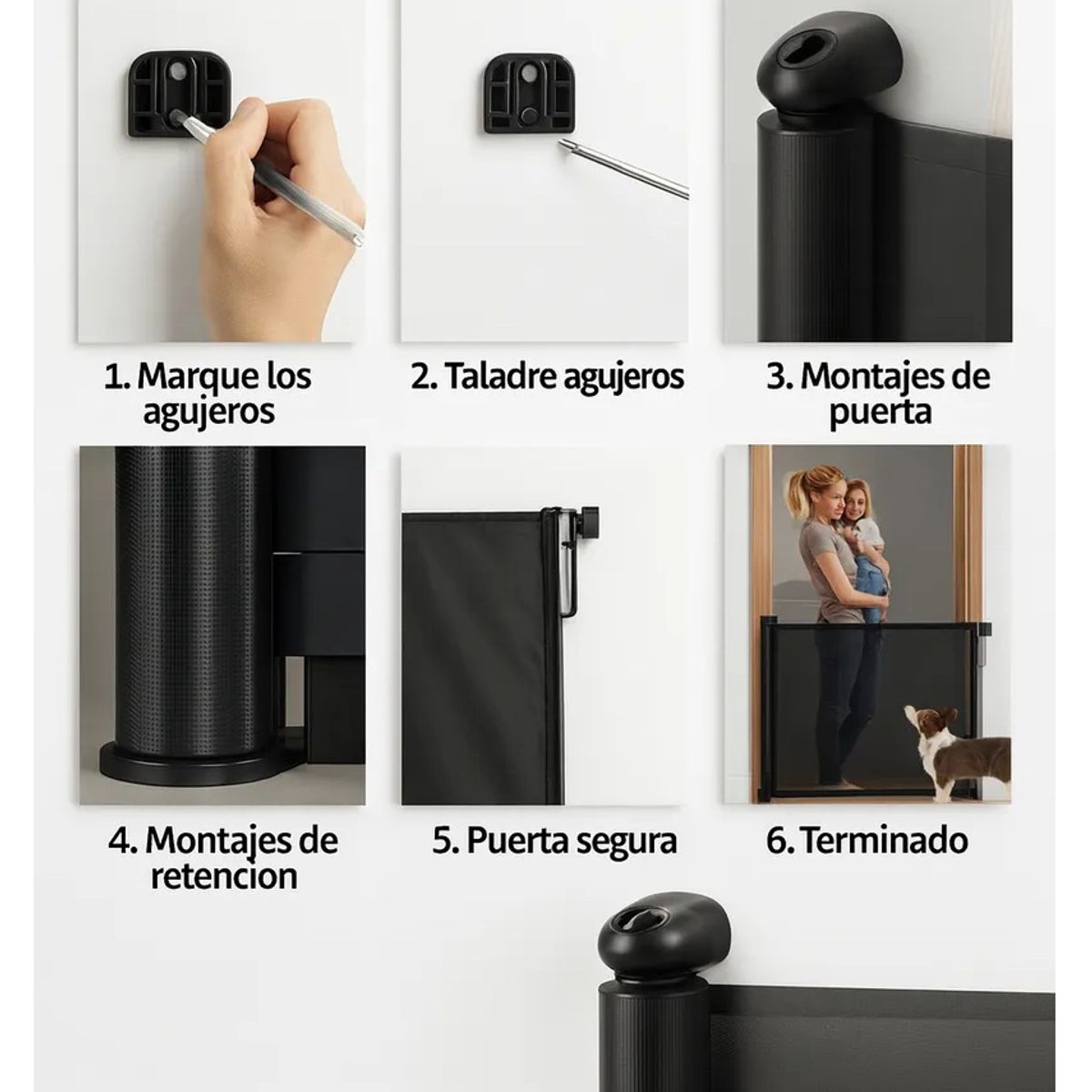 GENERICO - Reja Seguridad Escalera Baranda Bebe Mascotas 140cm86cm