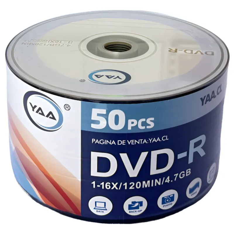GENERICO - Dvd-r Cursor Yaa 4,7gb 16x 50 Unidades