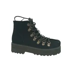 HERIEL - Botin Negra Gamuza Mujer