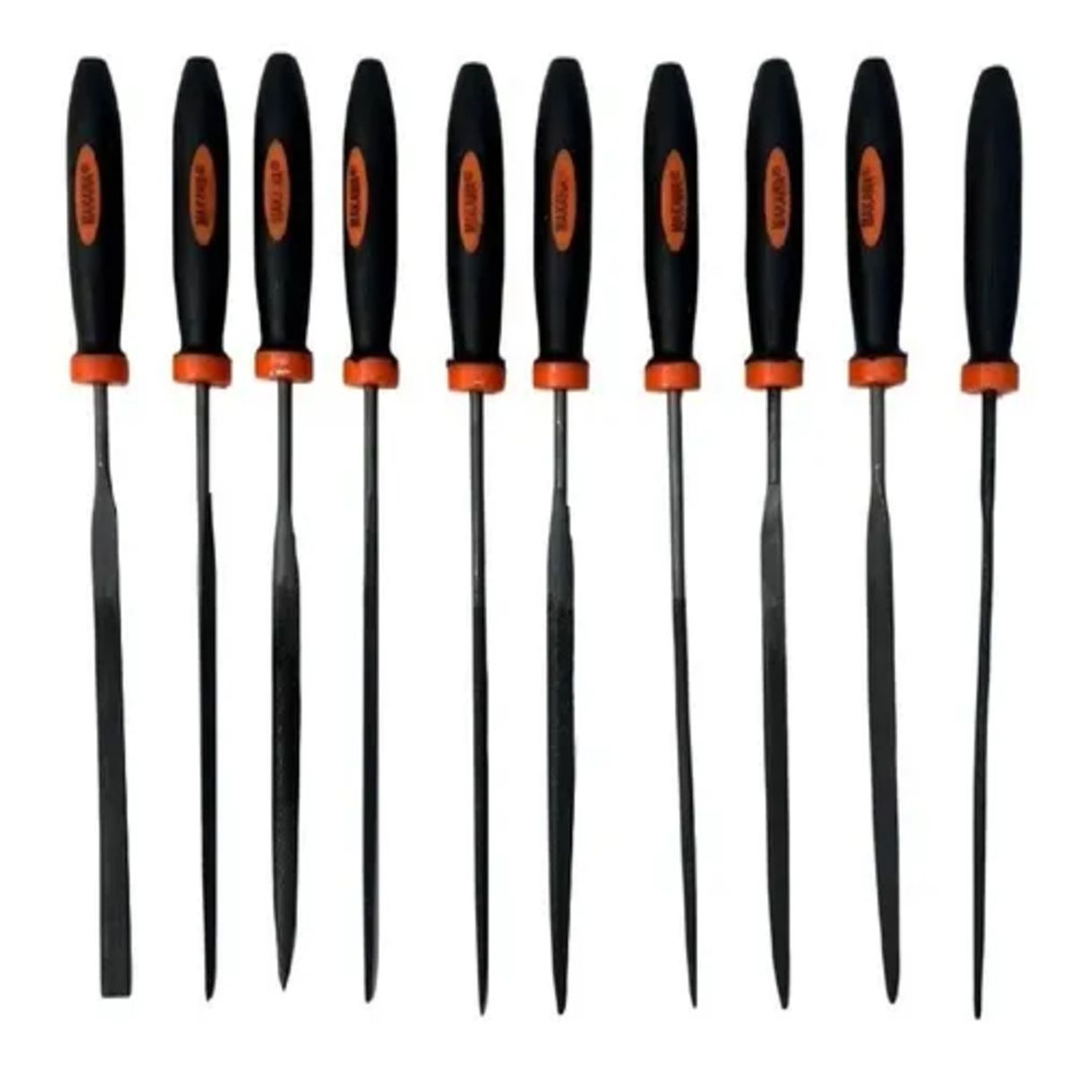 MAKAWA - Kit Set Juego De Mini Limas  10 Piezas  3mm X 140mm Makawa