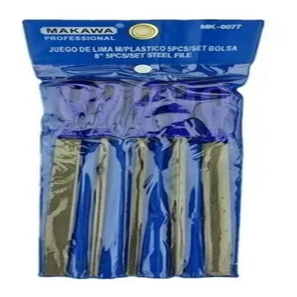 MAKAWA - Kit Juego Limas De Acero 5 Piezas 8 Pulgadas Makawa Mk-0077