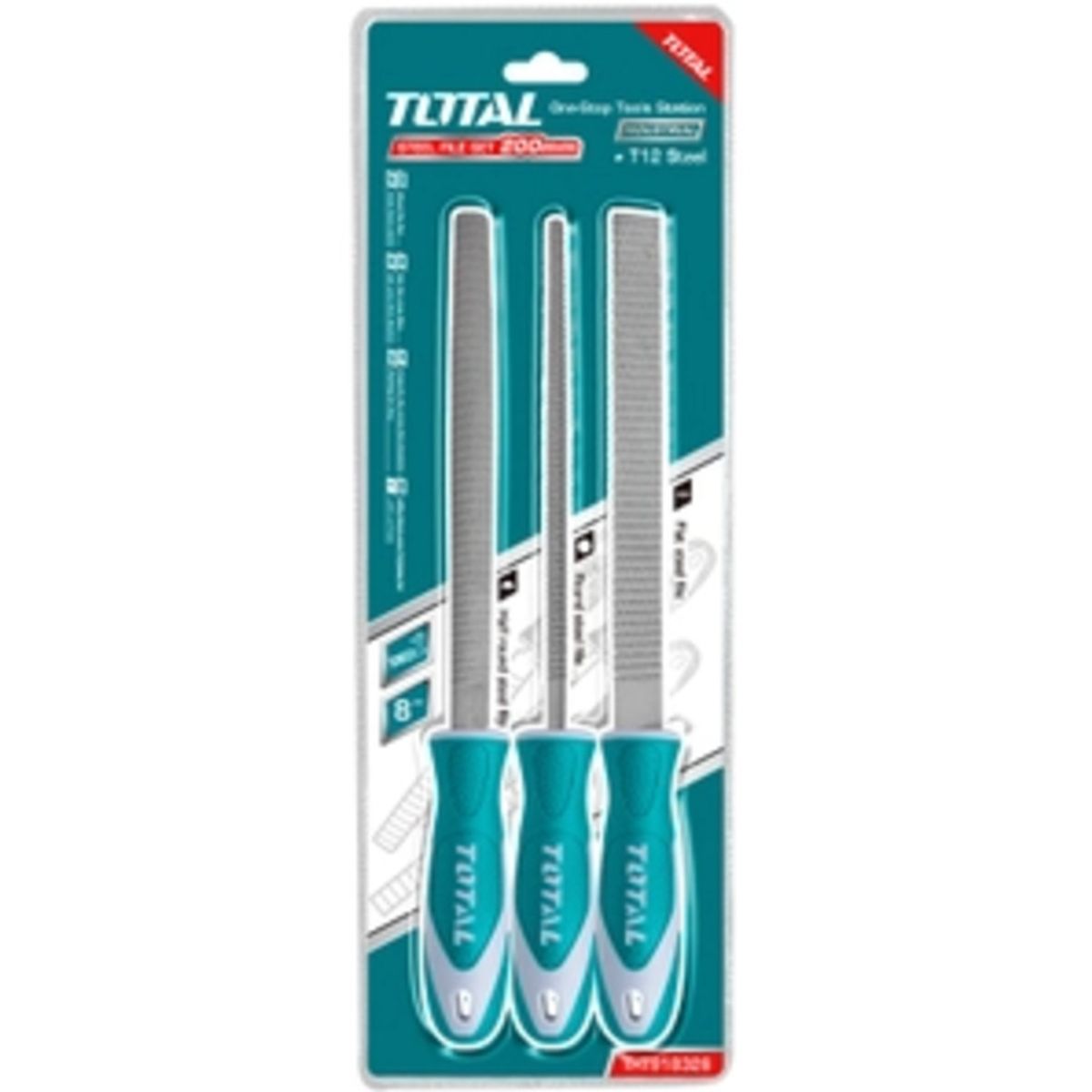 TOTAL TOOLS - Juego Limas Escofinas P Madera 8 Pulgadas 3 Pcs