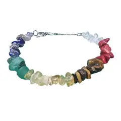 GENERICO - Tobillera Piedra Energética Natural Siete Chakras