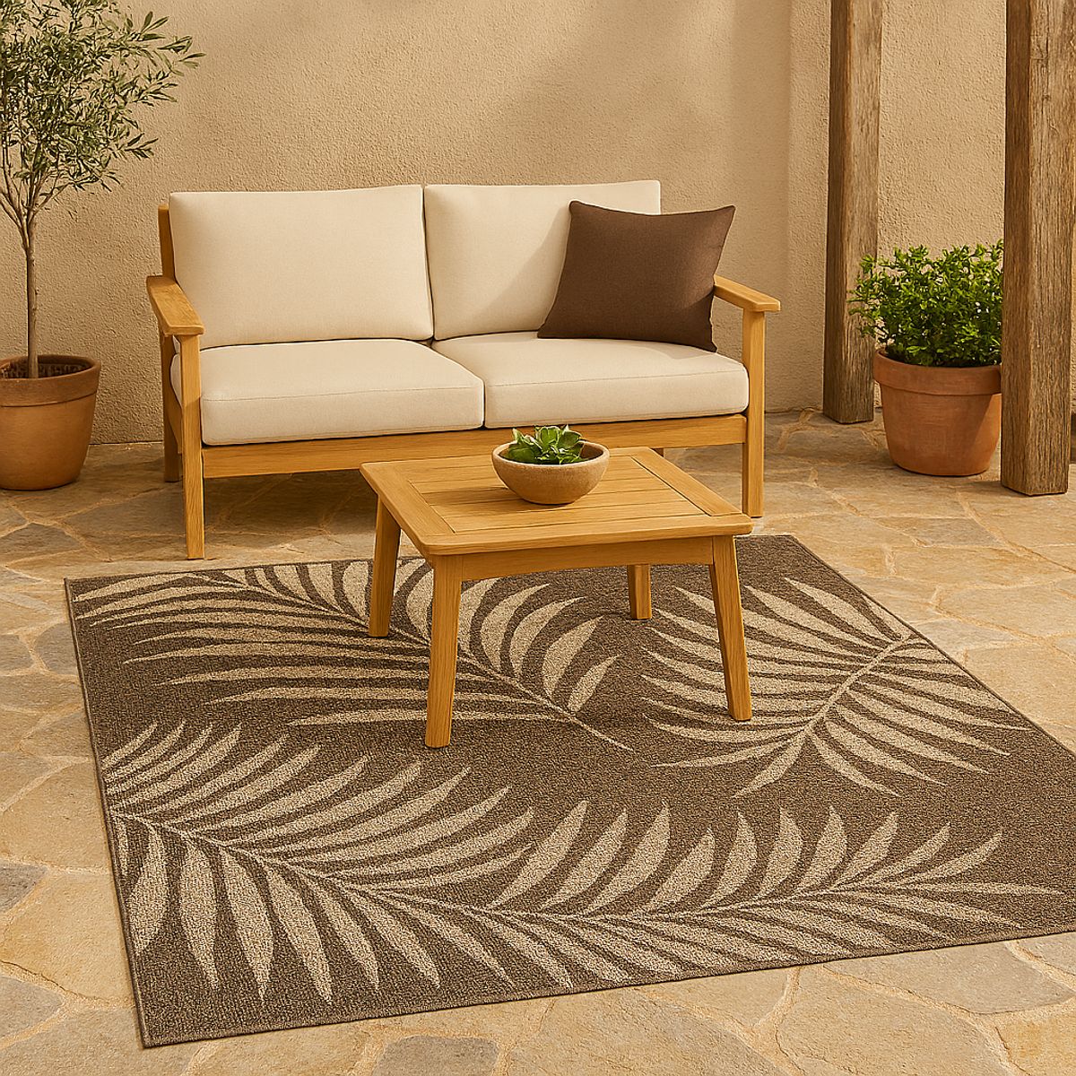ELEMENTS & CO - Alfombra Tropical Beige 160x230 cm