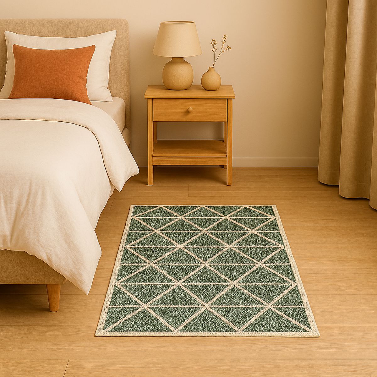 ELEMENTS & CO - Alfombra Rombos Turquesa 67x120 cm