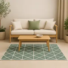 ELEMENTS & CO - Alfombra Rombos Turquesa 200x290 cm