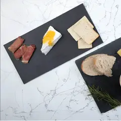 GENERICO - Plato Tabla de Piedra Pizarra Rectangular 30x11 cm