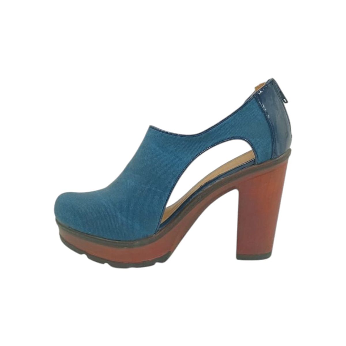 HERIEL - Botin Azul Denin Taco Mujer