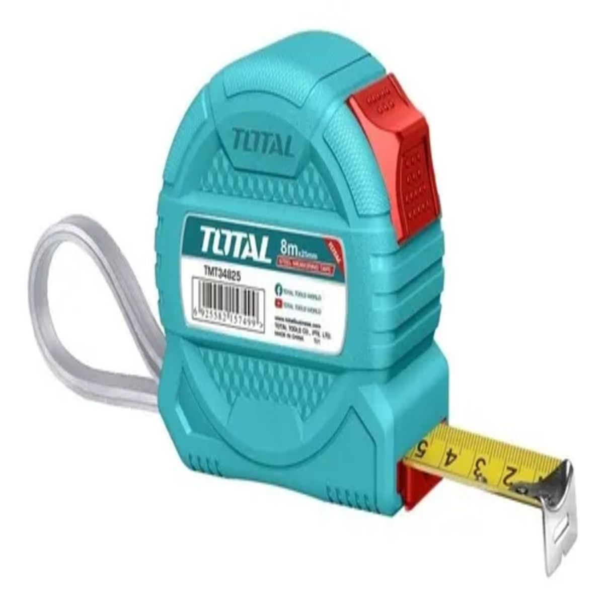 TOTAL TOOLS - Cinta Huincha De Medir Metrica De Acero 8mts