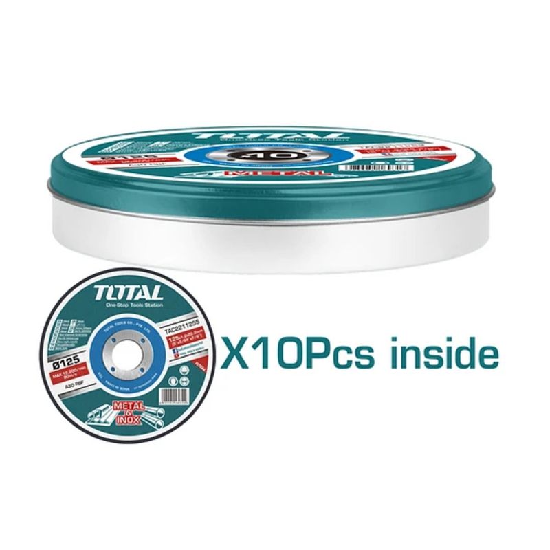 TOTAL TOOLS - Disco De Corte P Metal Acero Inoxidable 125mm 10 Und