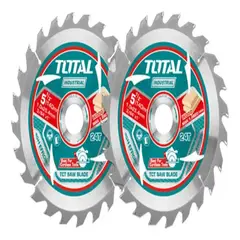 TOTAL TOOLS - Pack 2 Hoja Disco Sierra Circular 5 12 24 Dientes Total