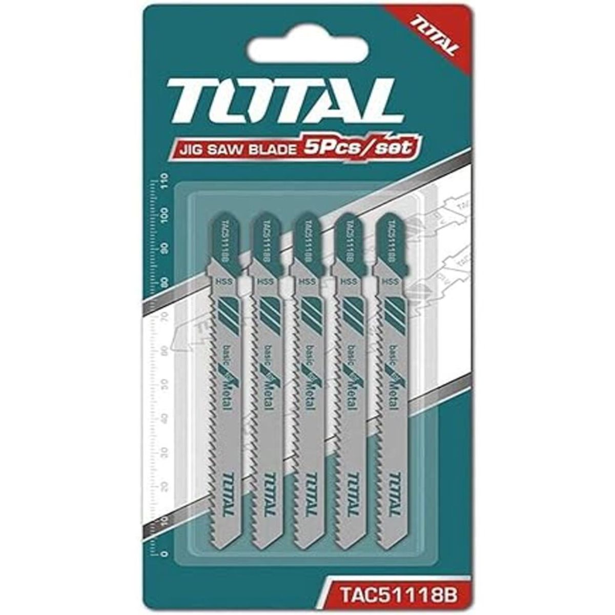 TOTAL TOOLS - Set Juego De Hojas Para Sierra Caladora P Metal 5 Piezas