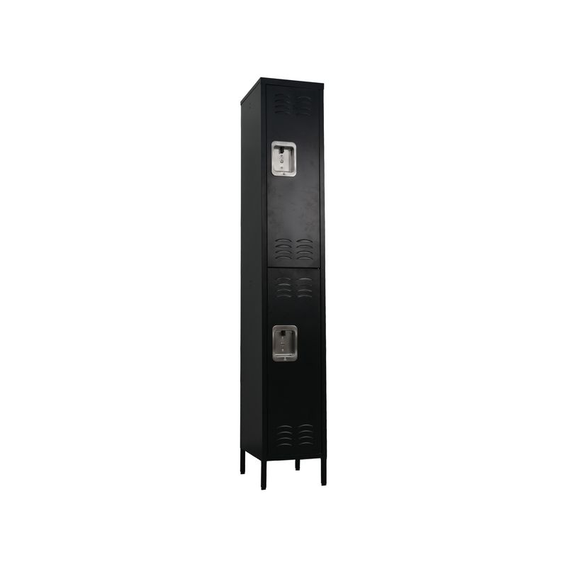 GENERICO - Casillero locker metálico black: 1 cuerpo 2 puertas