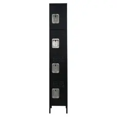 GENERICO - Casillero locker metálico black: 1 cuerpo 4 puertas