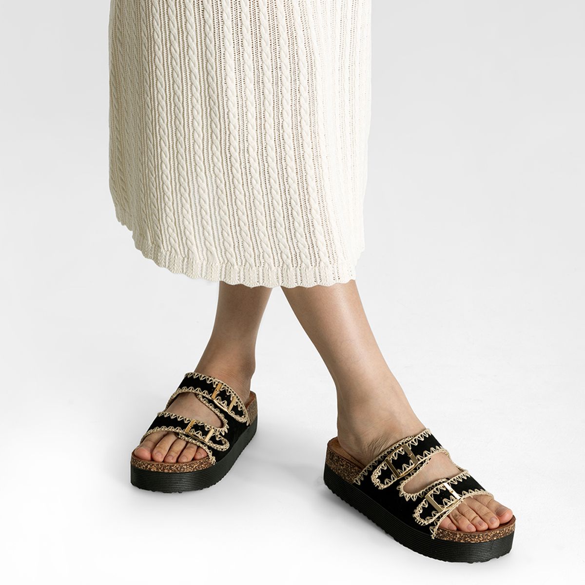 WEIDE - Sandalia Estilo Chala Casual Plataforma Mujer Weide QIU387