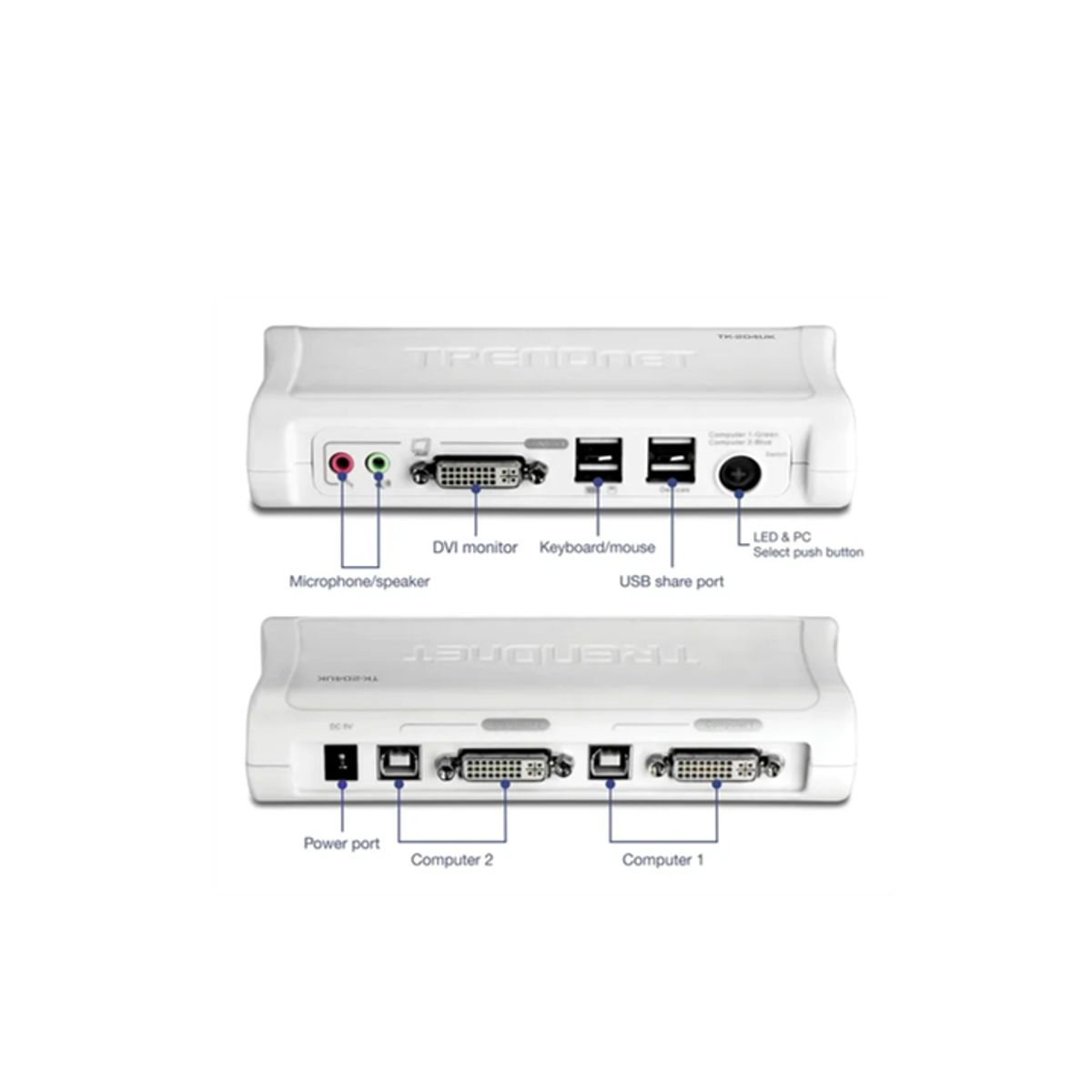 TRENDNET - Trendnet 2- Puertos Dvi Usb Kvm Kit Audio Tk-204uk v2or NUEVO