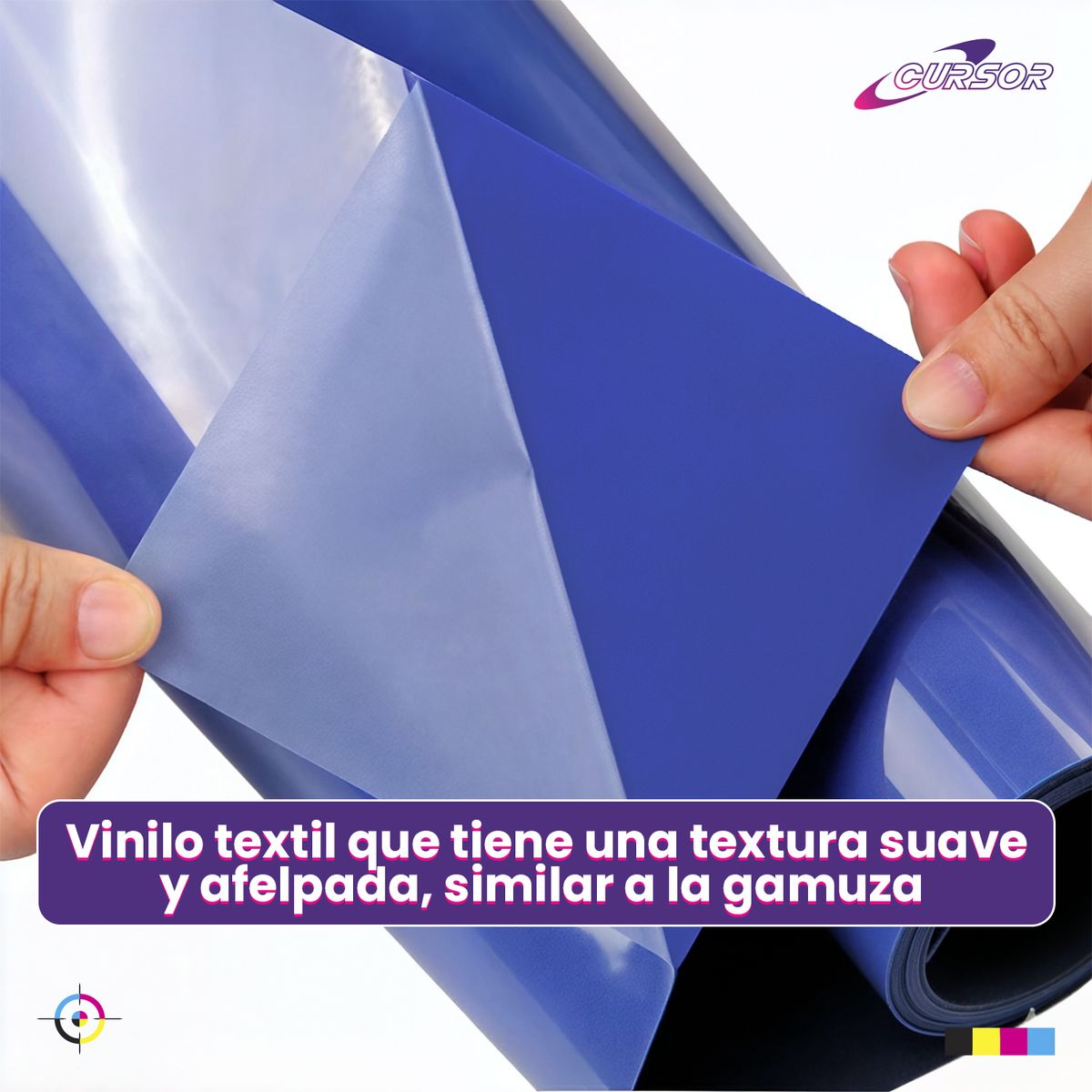 CURSOR - Vinilo Flock 50CM X1MT Cursor - Azul - 50CM X 1M