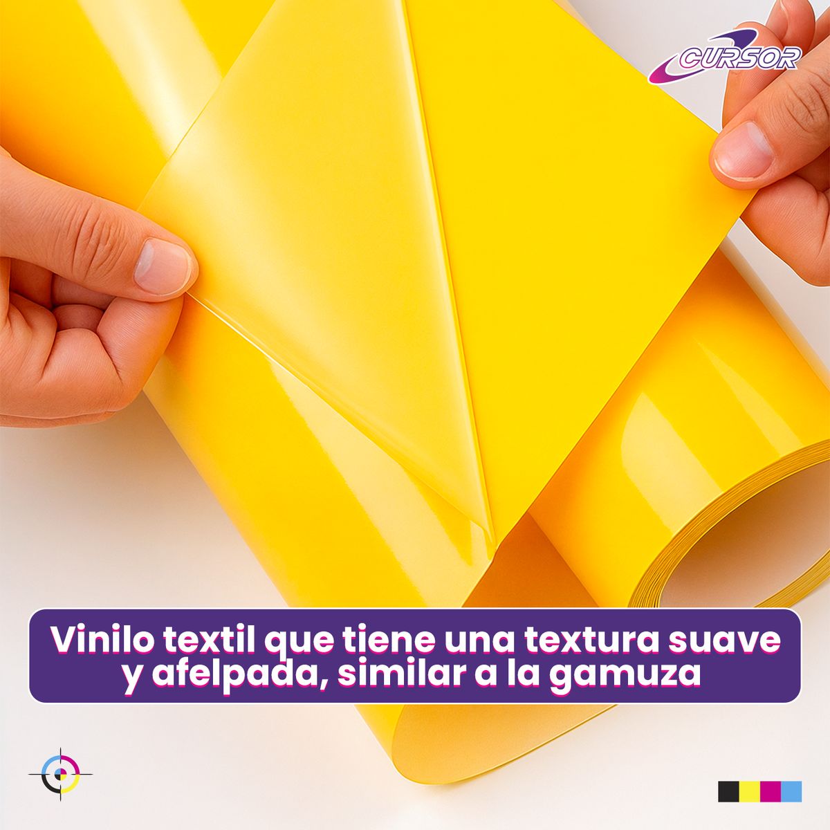 CURSOR - Vinilo Flock 50CM X1MT Cursor - Amarillo - 50CM X 1M