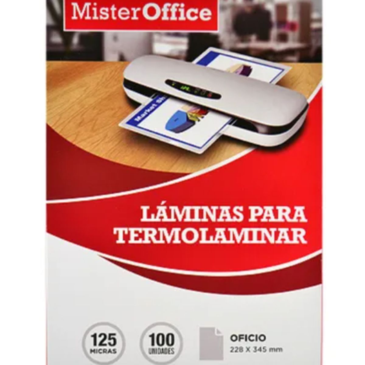 GENERICO - Mica 100 Láminas Termolaminar Plastificar Oficio 125mic