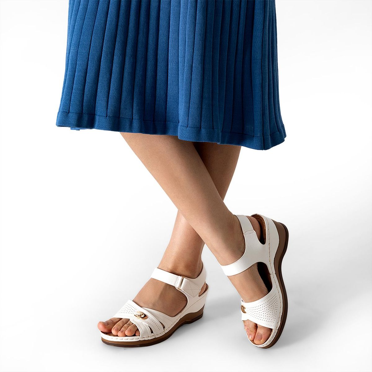 WEIDE - Sandalia Casual Con velcro Taco Cuña Mujer Weide JS75