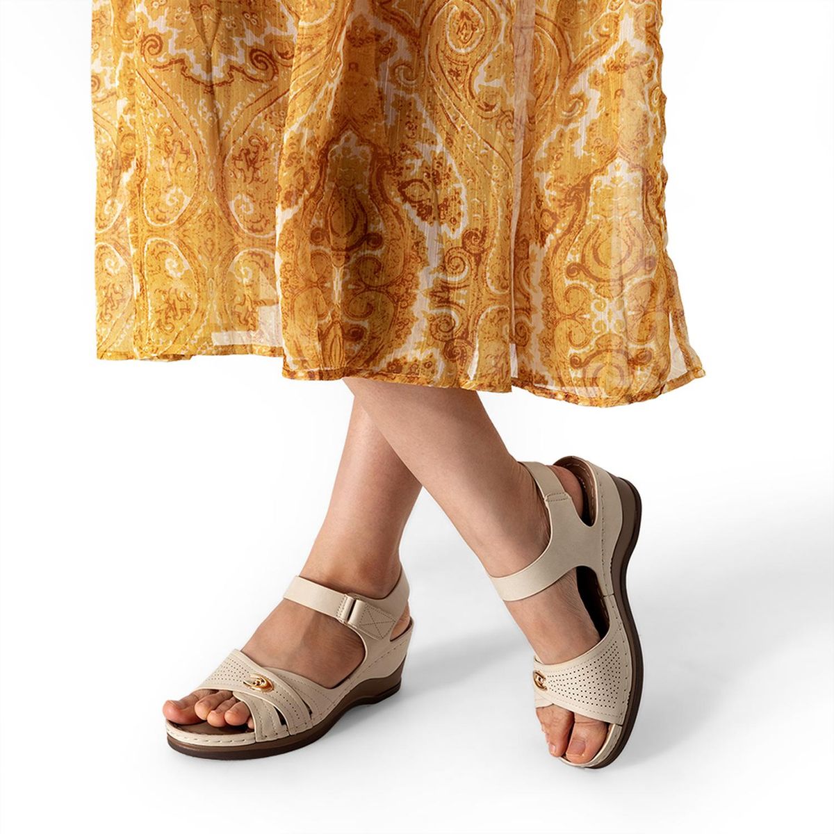 WEIDE - Sandalia Casual Con velcro Taco Cuña Mujer Weide JS75