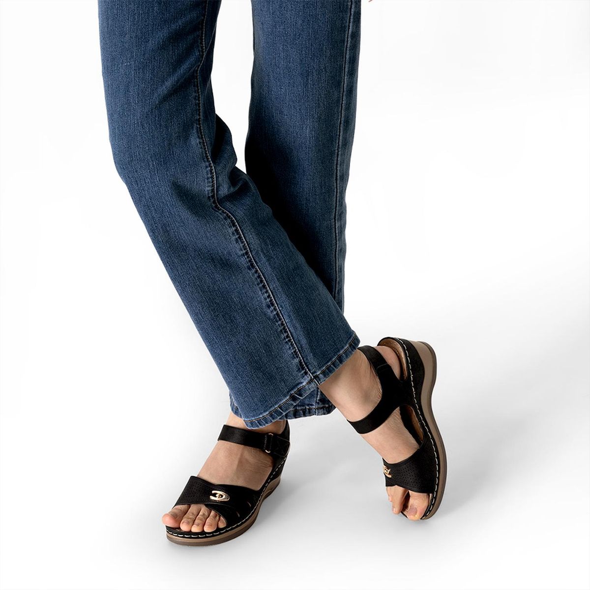 WEIDE - Sandalia Casual Con velcro Taco Cuña Mujer Weide JS75