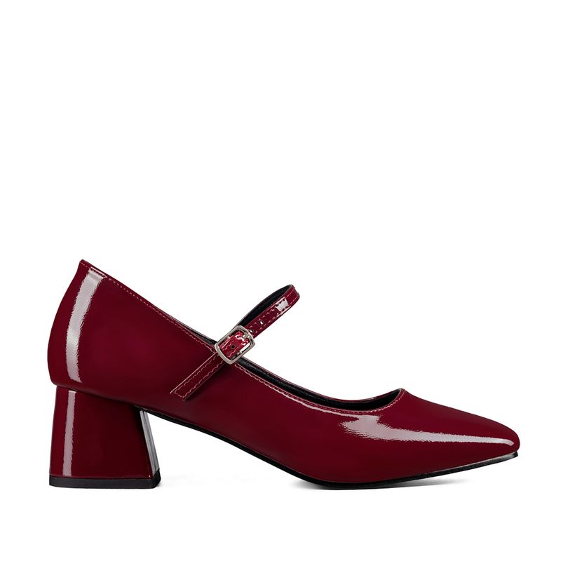 WEIDE - Zapato Taco Grueso Formal Simil Charol Mujer Weide GH171