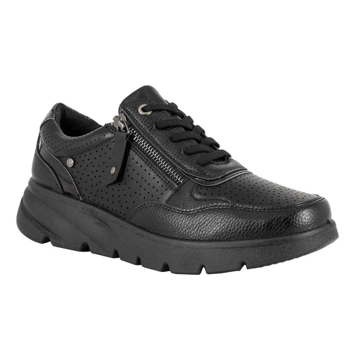 PASSER - Zapatilla Mujer Negro Leton Passer