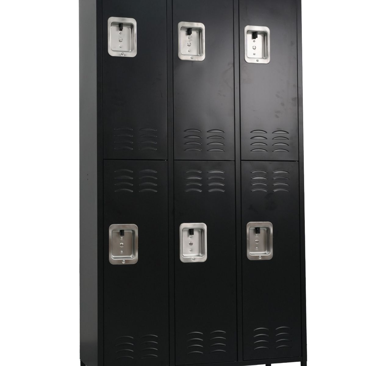 GENERICO - Casillero locker metálico black: 3 cuerpos 6 puertas
